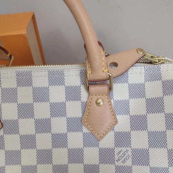 DISCONTINUED Like-NEW  Louis Vuitton DA Speedy 30💙🤍 - Picture 12 of 16